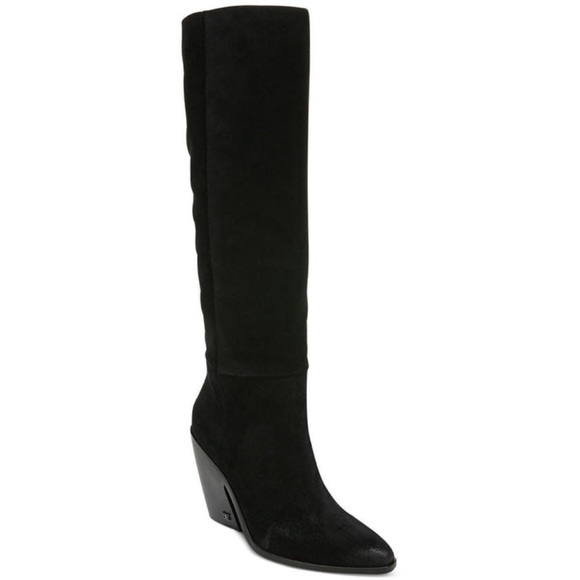SAM EDELMAN BLACK KNEE HIGH SUEDE BOOT 8 - Picture 3 of 6